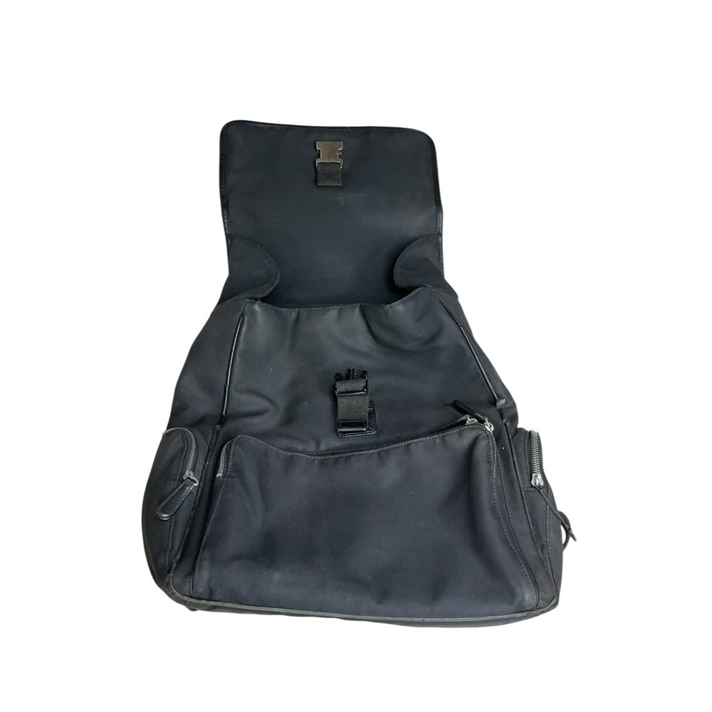 Coach Black Nylon Backpack Leather Trim Vintage - Picture 2 of 11